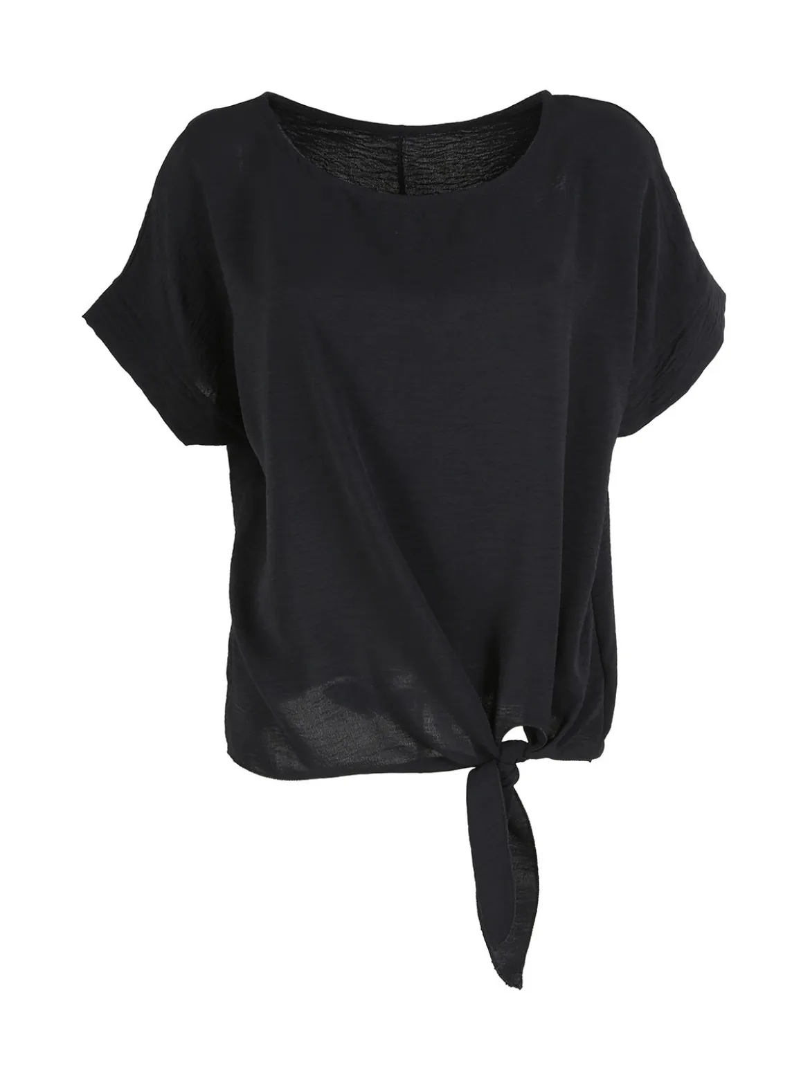 Solada Blusa donna a maniche corte con nodo sul fondo