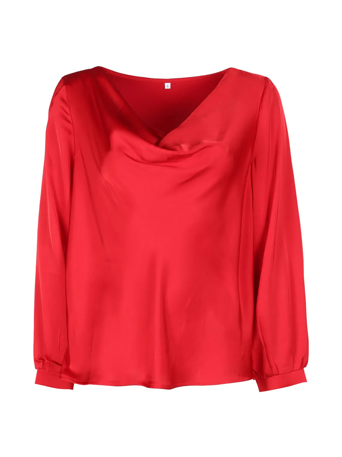 Solada Blusa donna a maniche lunghe con scollo a cascata