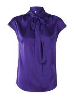 Solada Blusa donna senza maniche con scollo a V profondo - viola