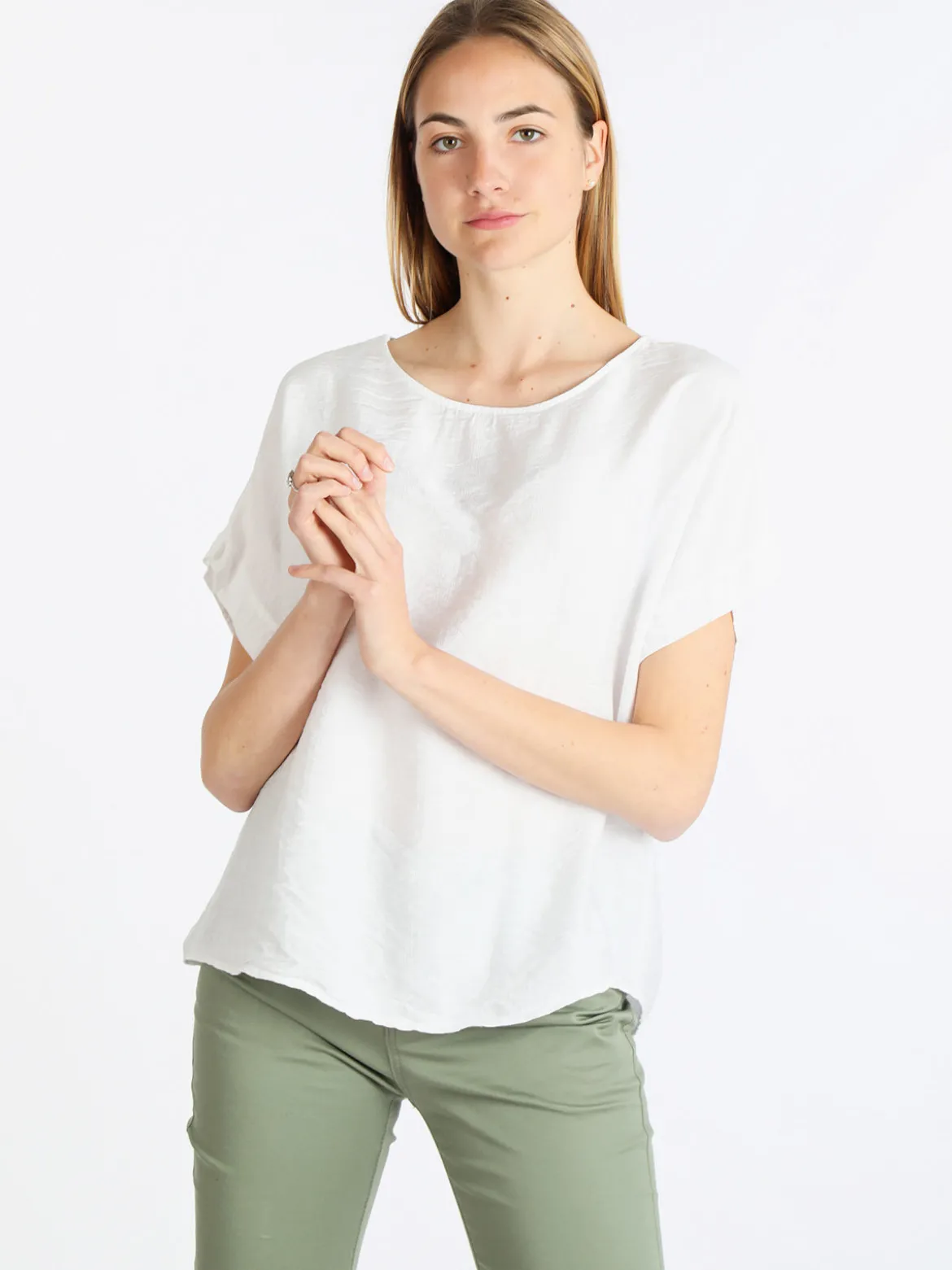 Solada Blusa leggera donna manica corta
