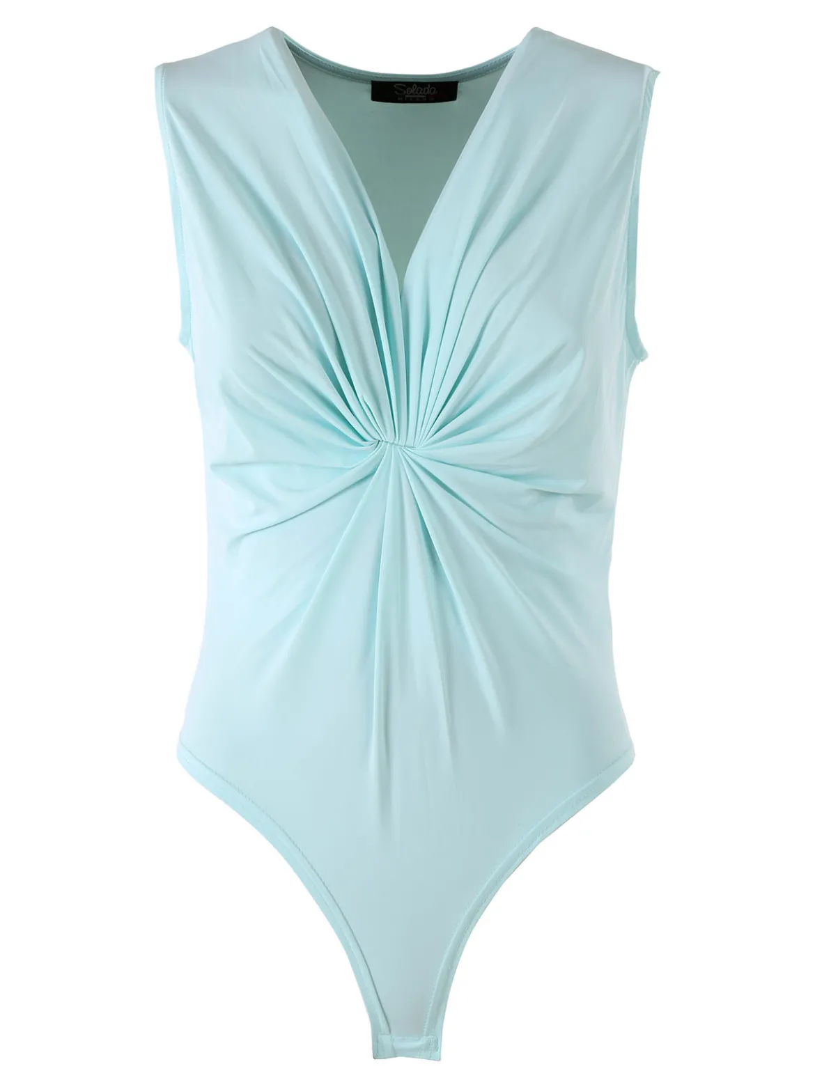Solada Body donna smanicato con scollo a V - acqua marina