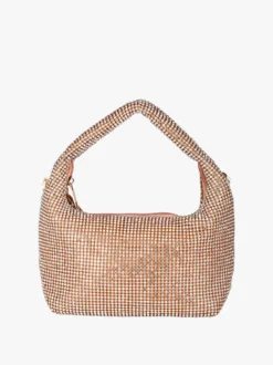 Solada Borsa a mano con strass - champagne