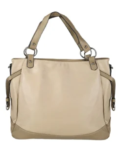Solada Borsa a spalla da donna bicolore - taupe