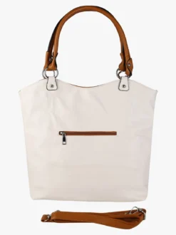 Solada Borsa a spalla da donna in ecopelle - panna