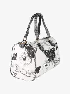 Solada Borsa bauletto da donna con stampa farfalle - nero