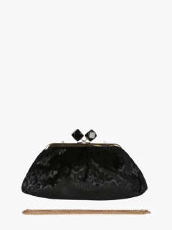 Solada Borsa clutch da donna animalier - nero
