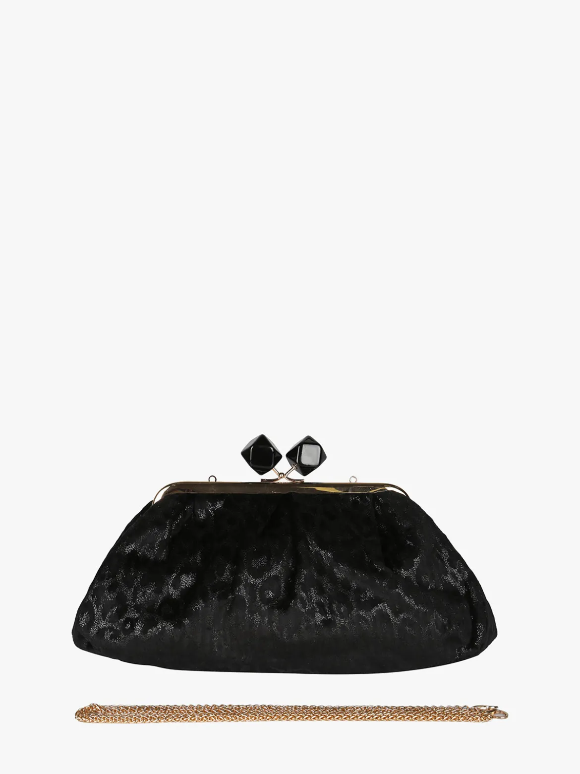 Solada Borsa clutch da donna animalier - nero