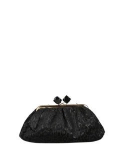 Solada Borsa clutch da donna animalier - nero