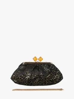 Solada Borsa clutch da donna animalier - oro
