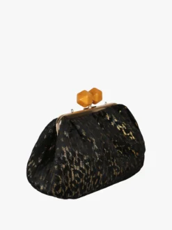 Solada Borsa clutch da donna animalier - oro