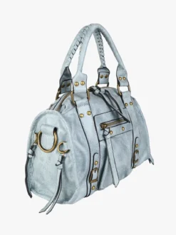 Solada Borsa donna frame con doppi manici - azzurro