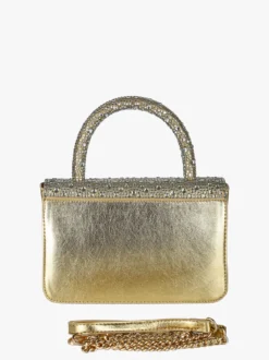 Solada Borsa donna gioiello con strass - oro
