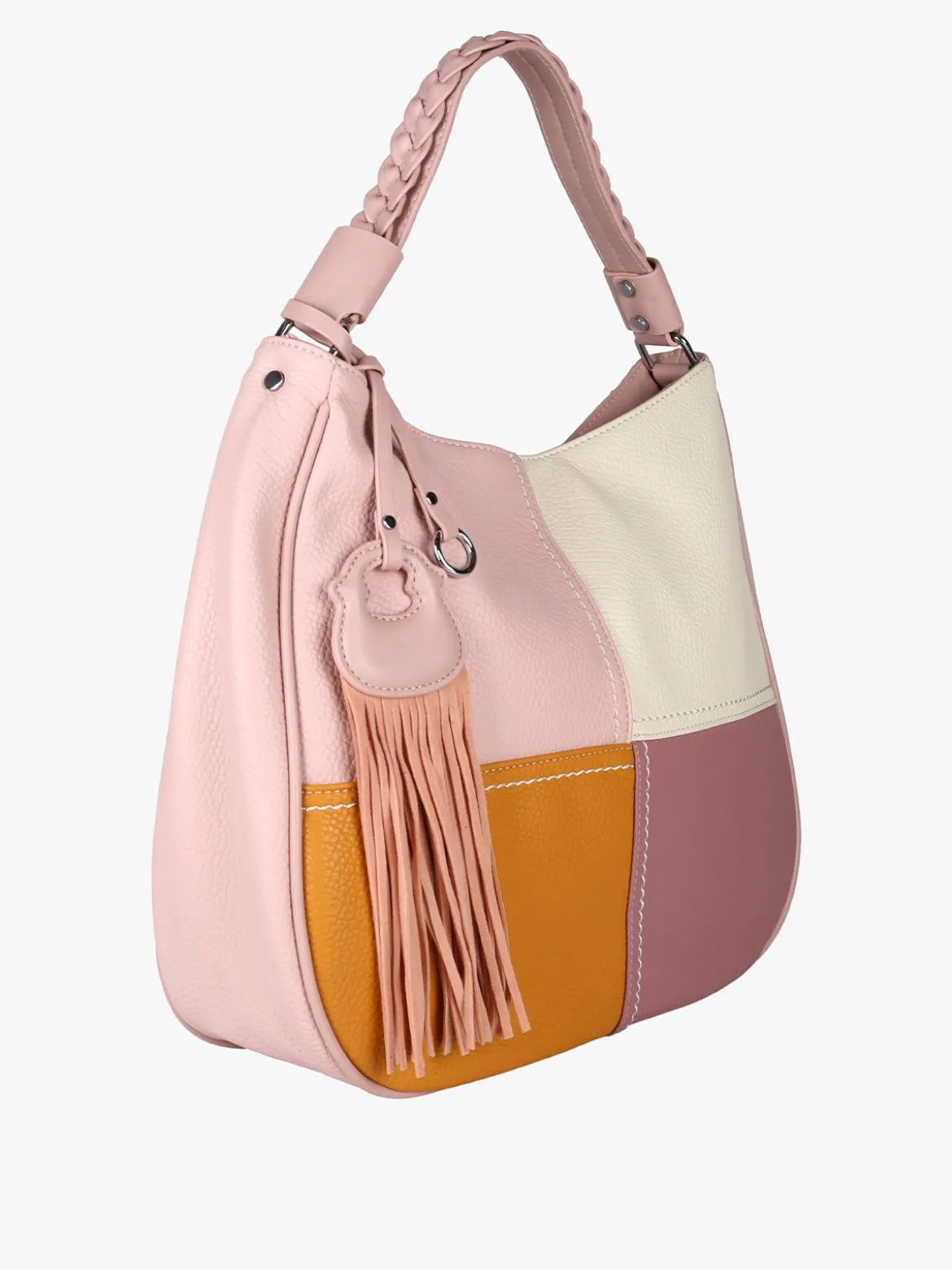 Solada Borsa donna hobo colorata - rosa