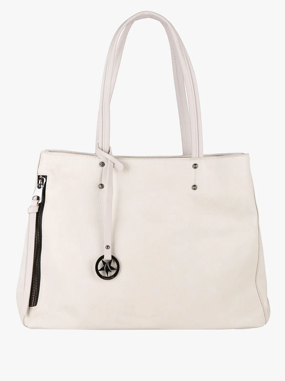 Solada Borsa donna in ecopelle con doppi manici - beige