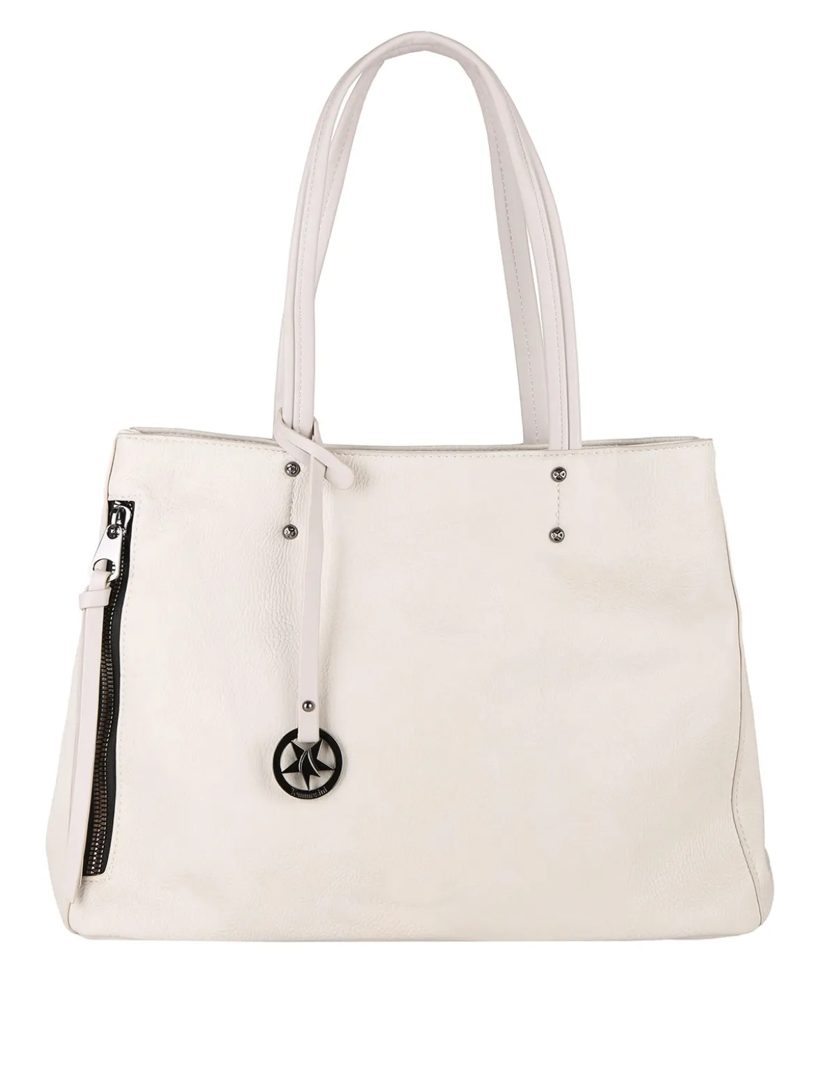 Solada Borsa donna in ecopelle con doppi manici - beige