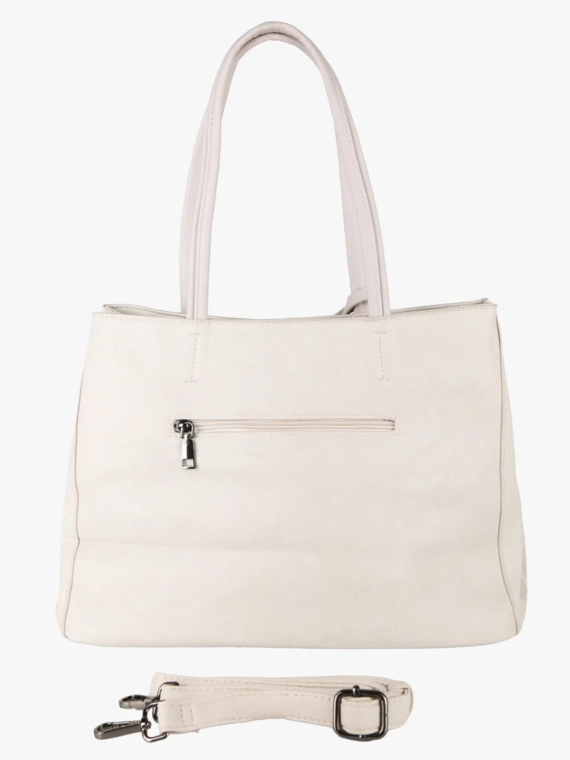 Solada Borsa donna in ecopelle con doppi manici - beige