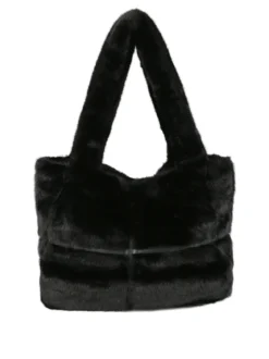Solada Borsa donna in pelliccia sintetica - nero