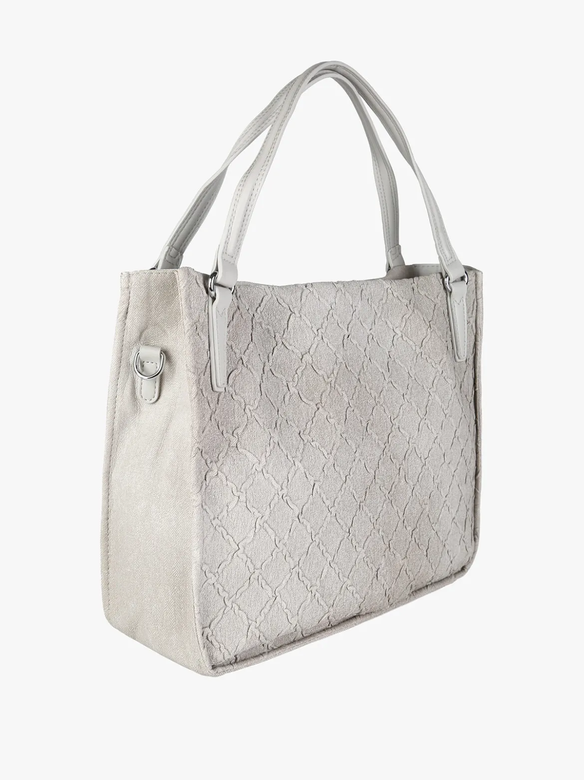 Solada Borsa hobo da donna con doppi manici - grigio chiaro