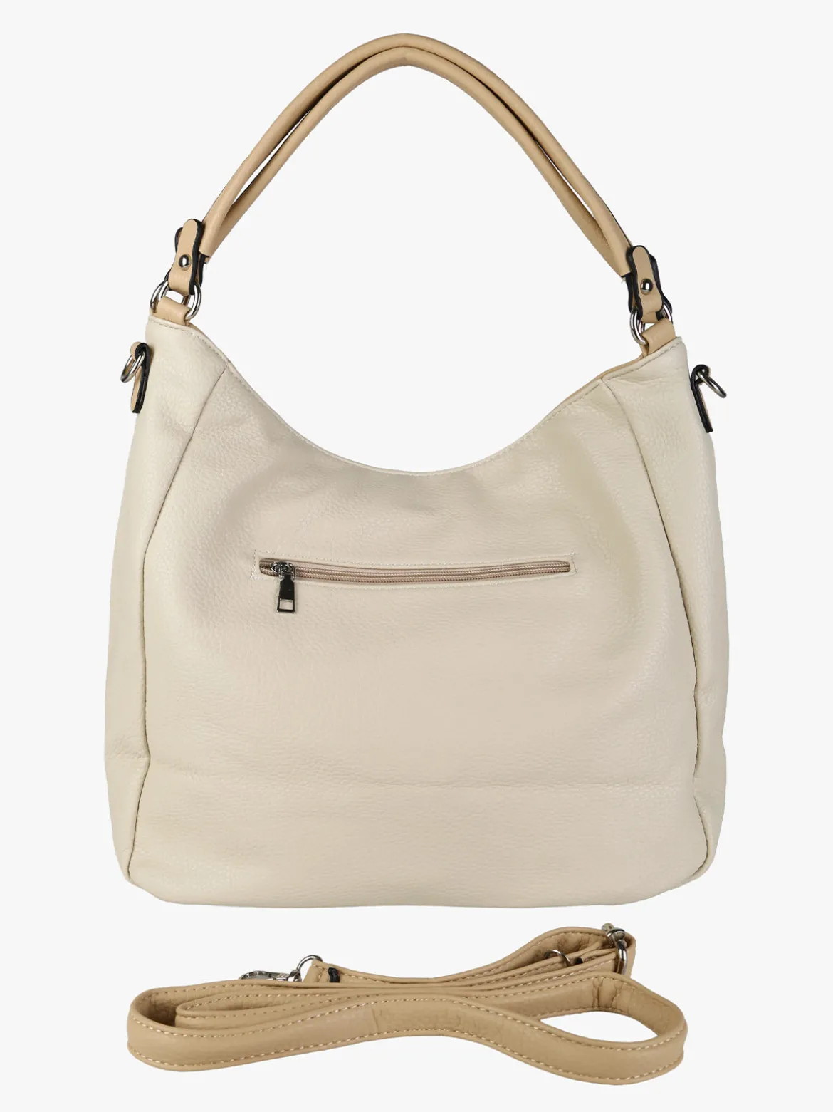Solada Borsa hobo da donna in ecopelle - beige