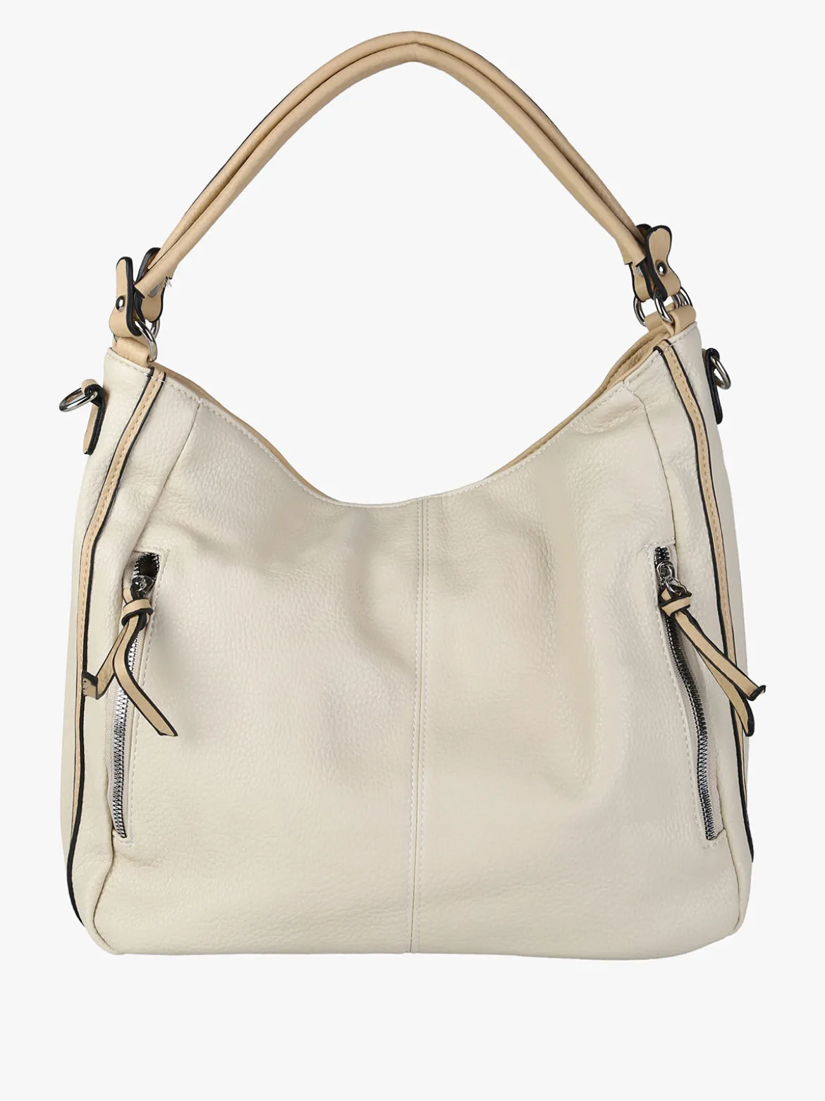 Solada Borsa hobo da donna in ecopelle - beige