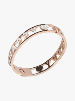 Solada Bracciale rigido con scritta in acciaio donna