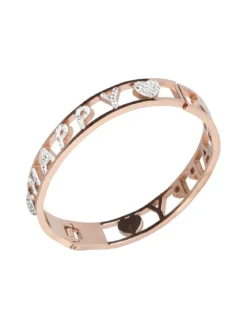 Solada Bracciale rigido con scritta in acciaio donna
