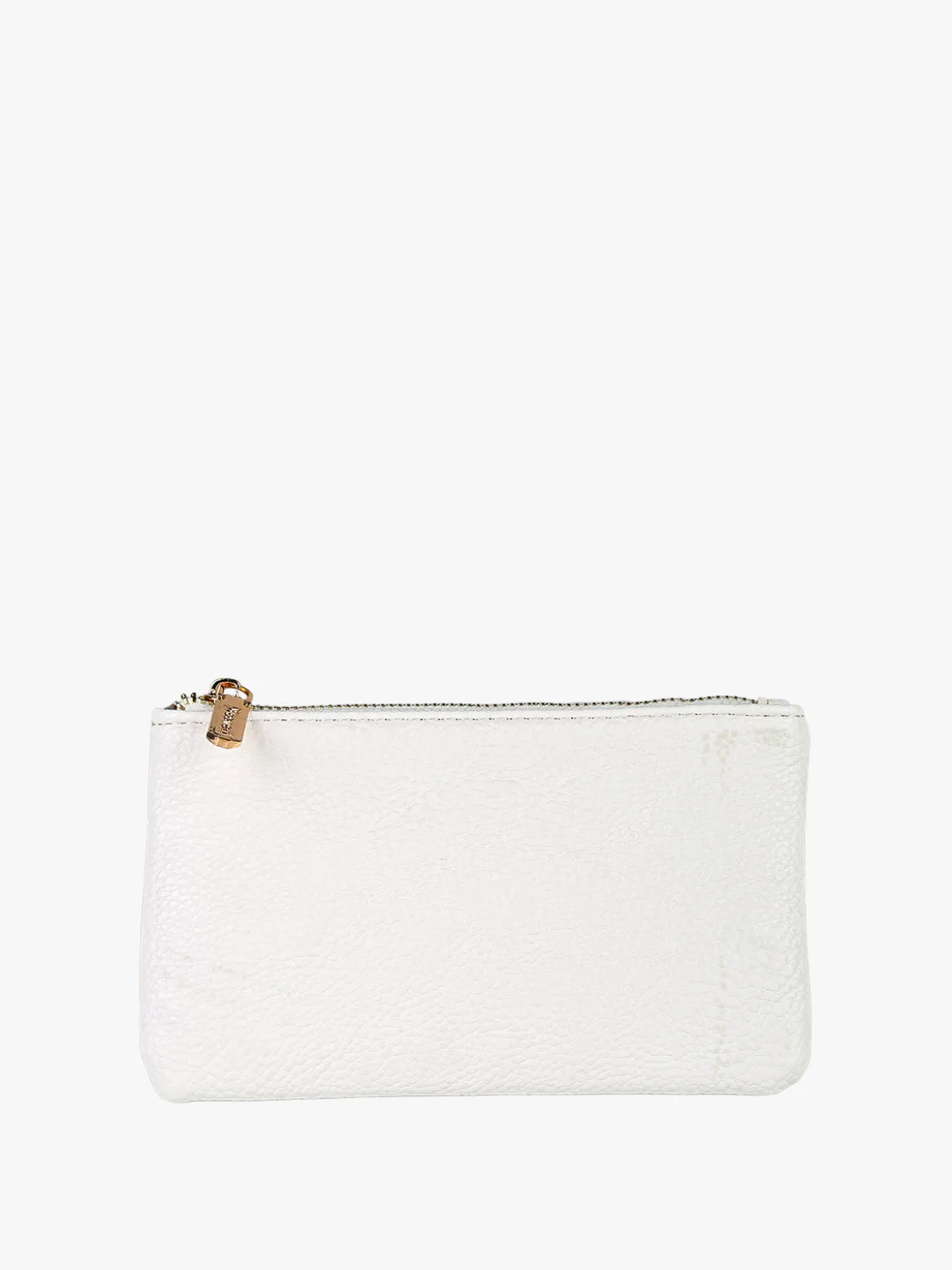 Solada Bustina donna in ecopelle con zip - bianco