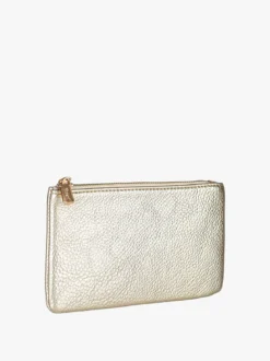 Solada Bustina donna in ecopelle con zip - oro