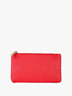 Solada Bustina donna in ecopelle con zip - rosso