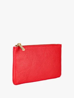 Solada Bustina donna in ecopelle con zip - rosso