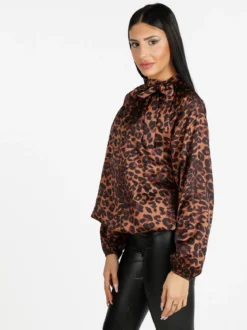 Solada Camicetta donna animalier accollata