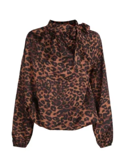 Solada Camicetta donna animalier accollata