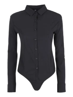 Solada Camicia body donna a maniche lunghe - nero