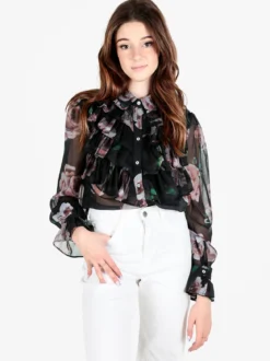 Solada Camicia da donna a maniche lunghe con balze a volant