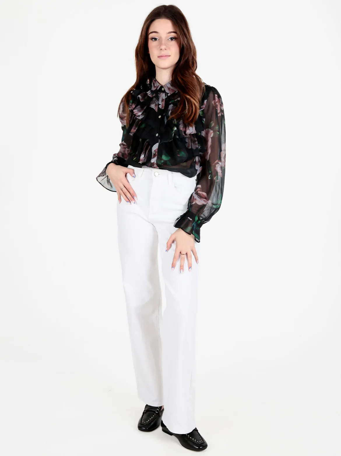 Solada Camicia da donna a maniche lunghe con balze a volant