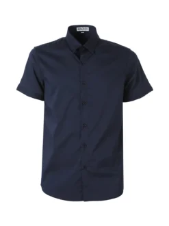 Solada Camicia da uomo a maniche corte - blu scuro