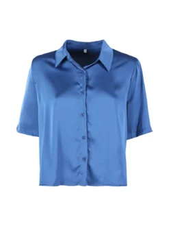 Solada Camicia donna a maniche corte effetto raso