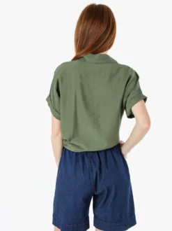 Solada Camicia donna a maniche corte in viscosa - militare