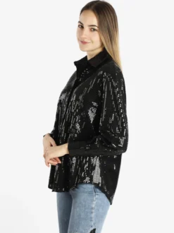 Solada Camicia donna a maniche lunghe con lustrini