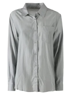 Solada Camicia donna a maniche lunghe in misto cotone - grigio