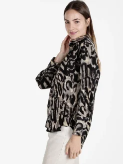 Solada Camicia donna animalier a maniche lunghe