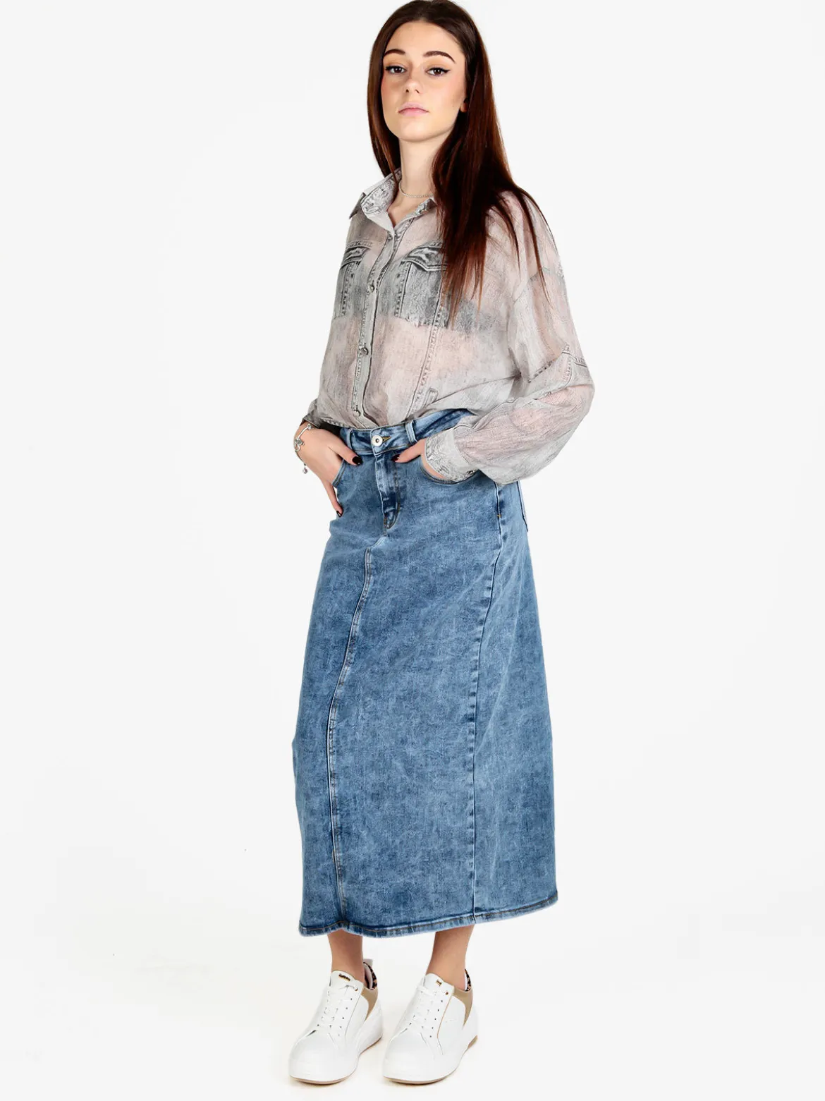 Solada Camicia donna oversize a maniche lunghe
