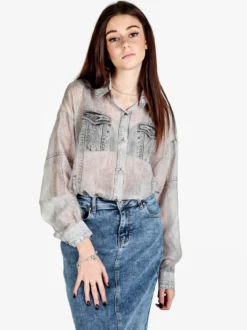 Solada Camicia donna oversize a maniche lunghe
