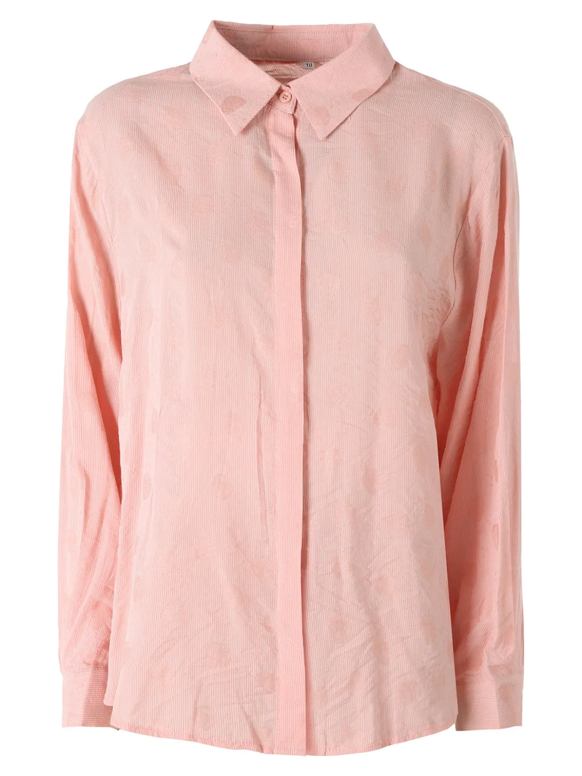 Solada Camicia donna oversize a maniche lunghe in misto cotone - rosa