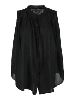 Solada Camicia donna smanicata in cotone - nero