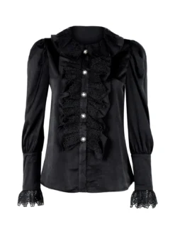 Solada Camicia elegante da donna con rouge in pizzo
