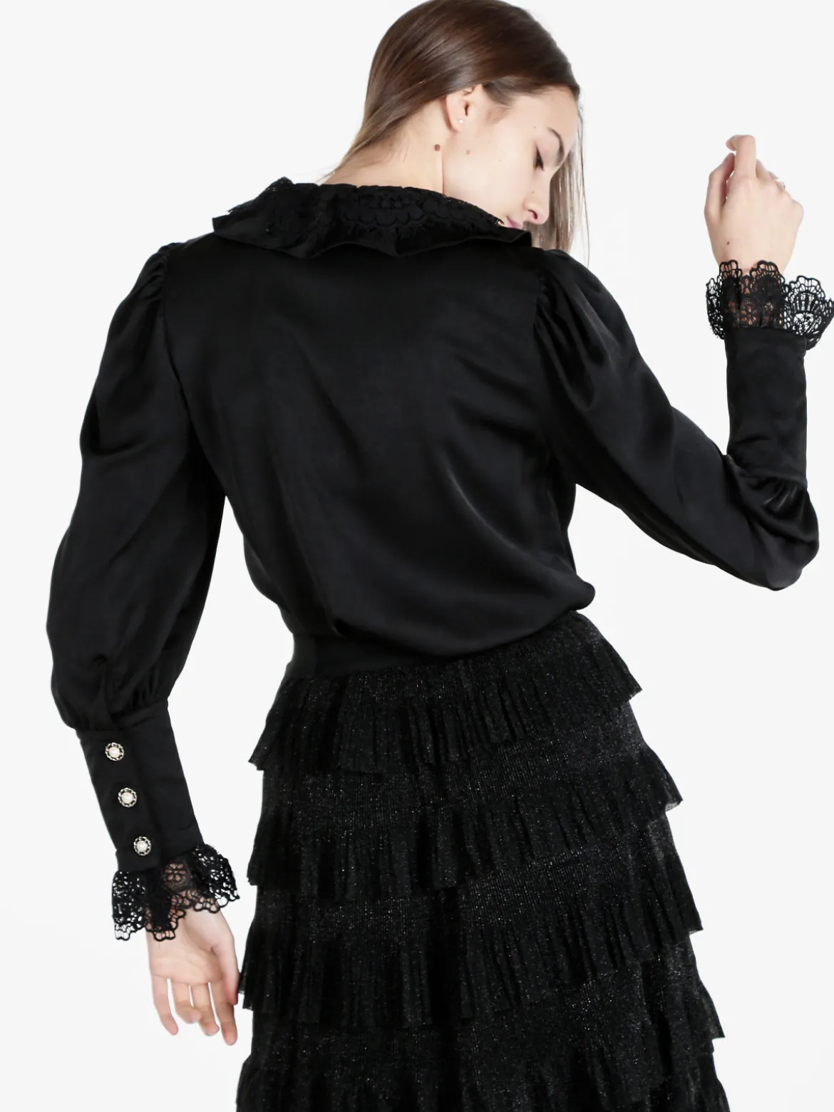 Solada Camicia elegante da donna con rouge in pizzo