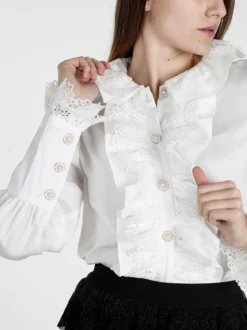 Solada Camicia elegante da donna con rouge in pizzo