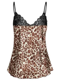 Solada Canotta intima leopardata con pizzo