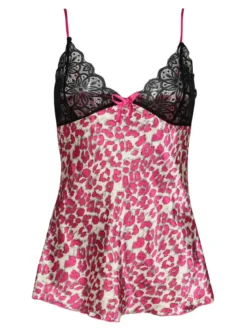 Solada Canotta intima leopardata con pizzo